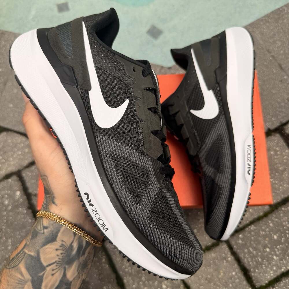 NIKE AIR ZOOM STRUCTURE 25 - WOMEN RUNNING SHOES BLACK WHITE DJ7884-001 SIZE 10W